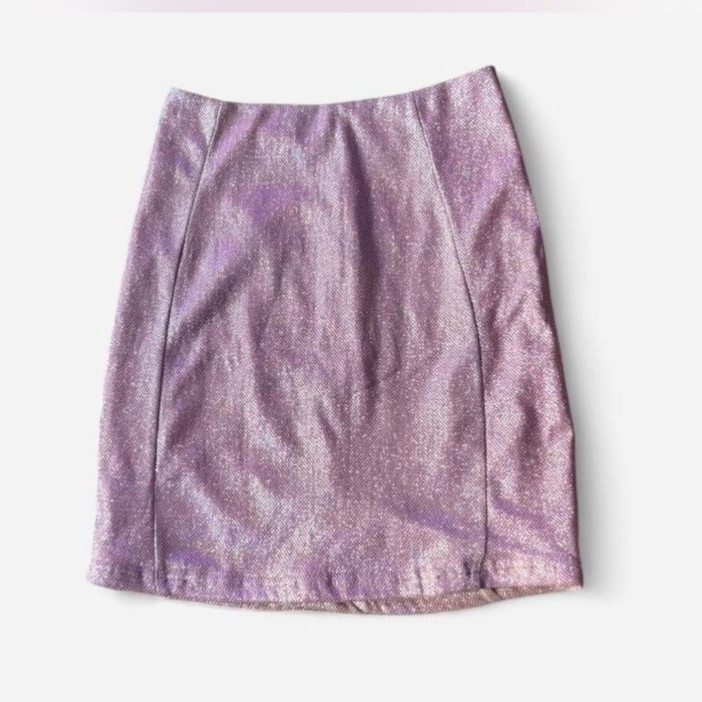 Shimmering Pink Mini Skirt